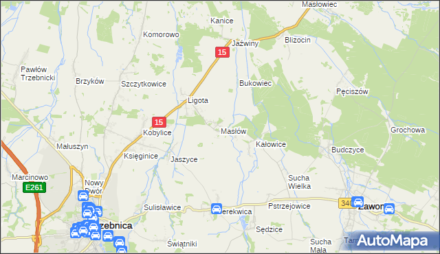 mapa Masłów, Masłów na mapie Targeo