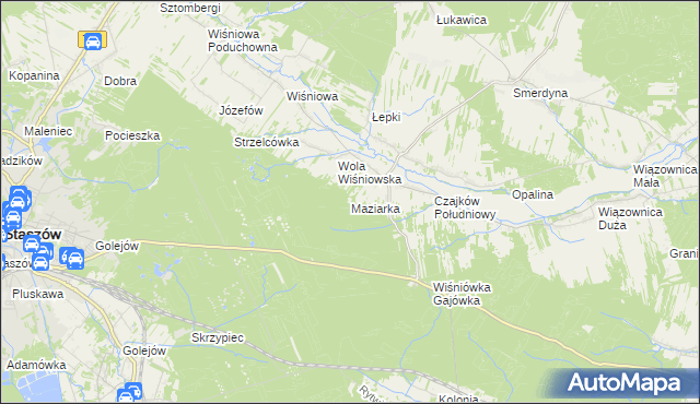 mapa Maziarka gmina Staszów, Maziarka gmina Staszów na mapie Targeo