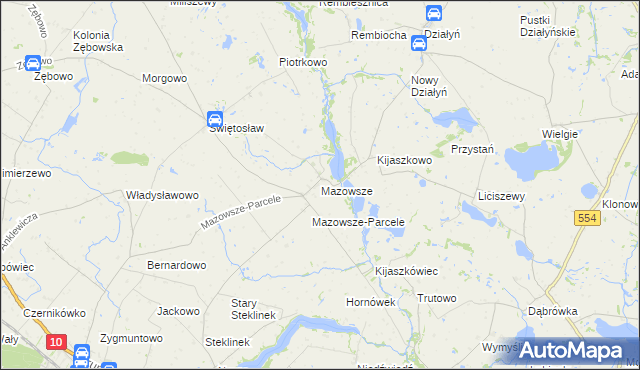 mapa Mazowsze, Mazowsze na mapie Targeo