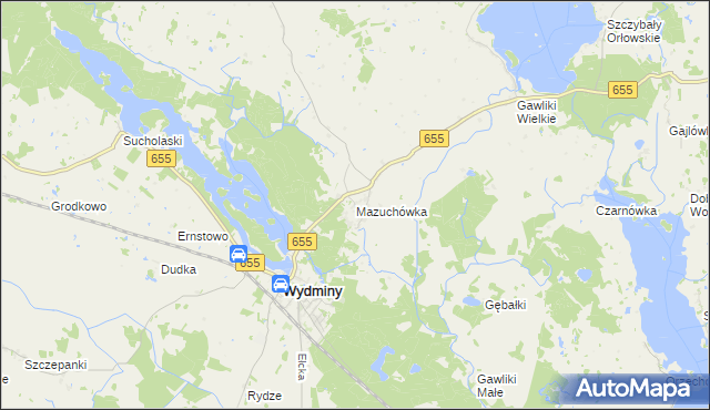 mapa Mazuchówka, Mazuchówka na mapie Targeo