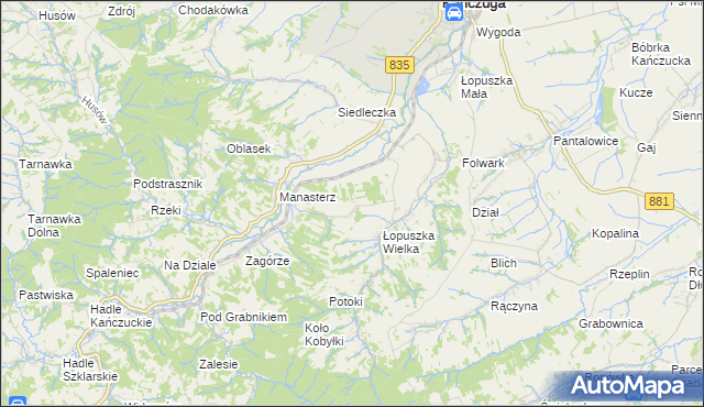 mapa Medynia Kańczucka, Medynia Kańczucka na mapie Targeo