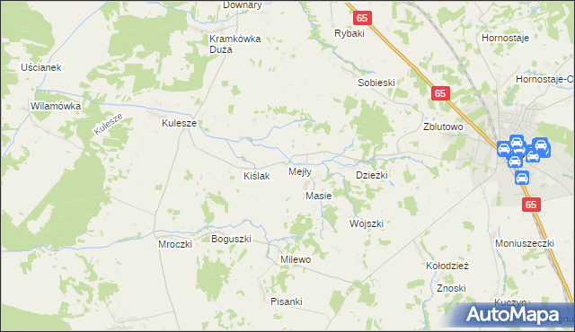 mapa Mejły, Mejły na mapie Targeo