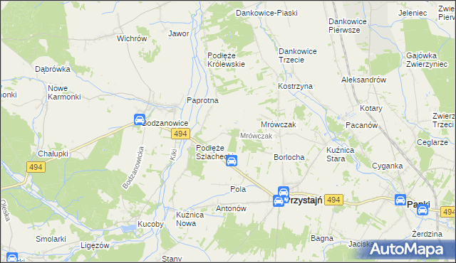 mapa Michalinów, Michalinów na mapie Targeo