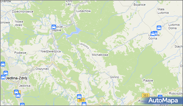 mapa Michałkowa, Michałkowa na mapie Targeo