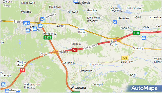 mapa Michałówek gmina Wiązowna, Michałówek gmina Wiązowna na mapie Targeo