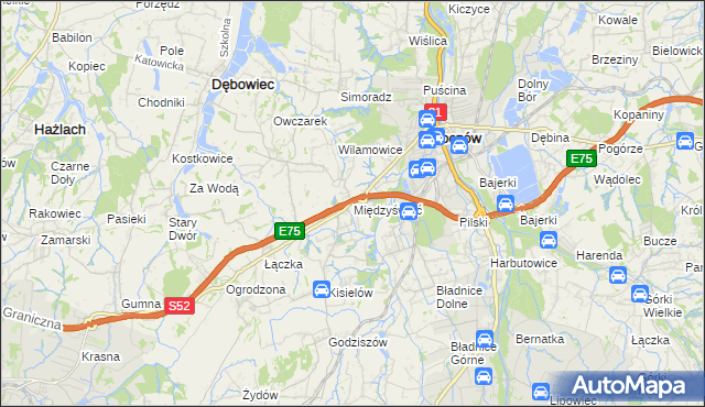 mapa Międzyświeć, Międzyświeć na mapie Targeo