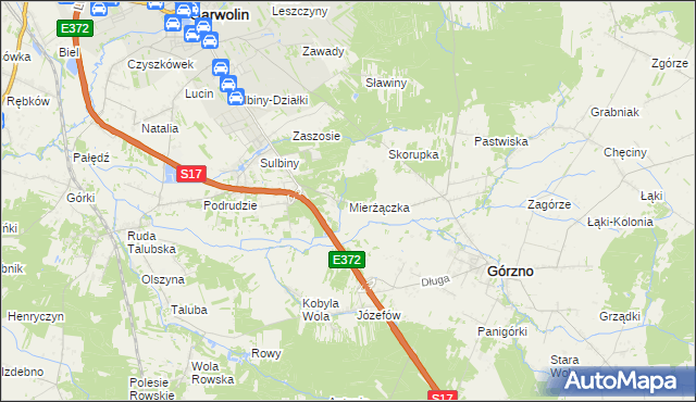 mapa Mierżączka, Mierżączka na mapie Targeo