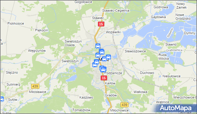 mapa Milicz, Milicz na mapie Targeo