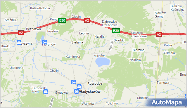 mapa Milinów, Milinów na mapie Targeo