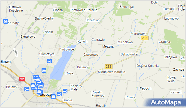 mapa Młodojewo, Młodojewo na mapie Targeo