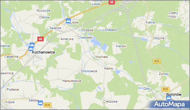 mapa Mochała, Mochała na mapie Targeo