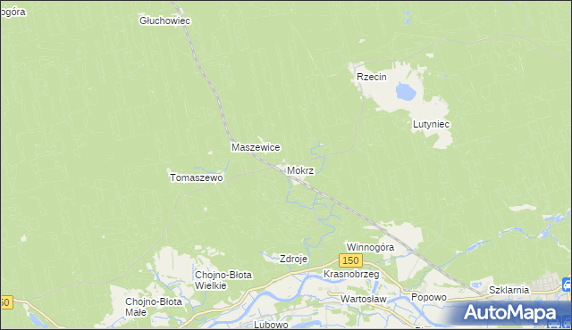 mapa Mokrz, Mokrz na mapie Targeo