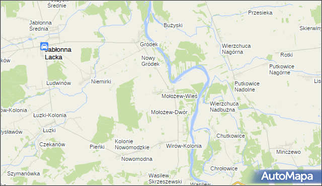 mapa Mołożew-Wieś, Mołożew-Wieś na mapie Targeo