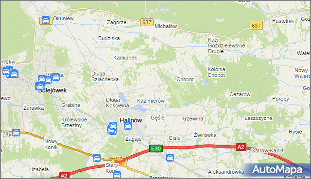 mapa Mrowiska, Mrowiska na mapie Targeo