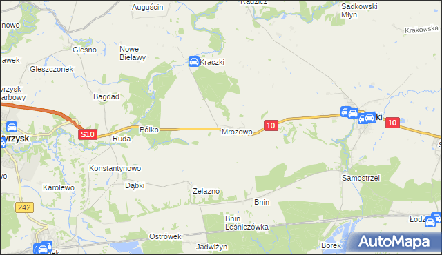 mapa Mrozowo, Mrozowo na mapie Targeo