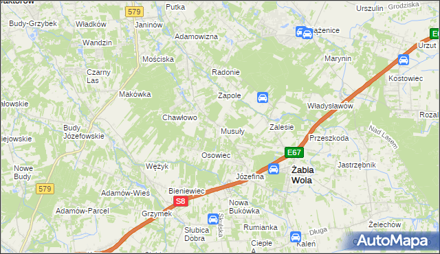 mapa Musuły, Musuły na mapie Targeo