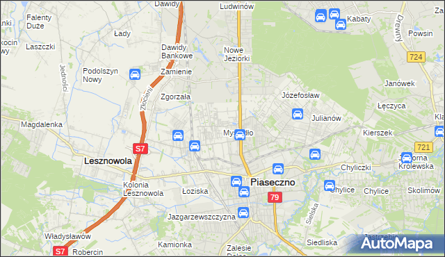 mapa Mysiadło, Mysiadło na mapie Targeo