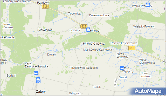 mapa Mystkówiec-Kalinówka, Mystkówiec-Kalinówka na mapie Targeo