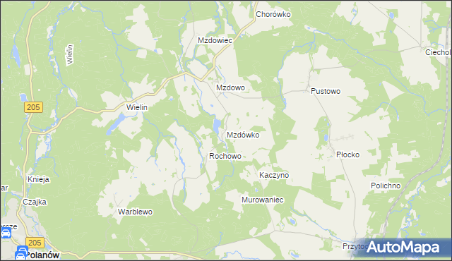 mapa Mzdówko, Mzdówko na mapie Targeo