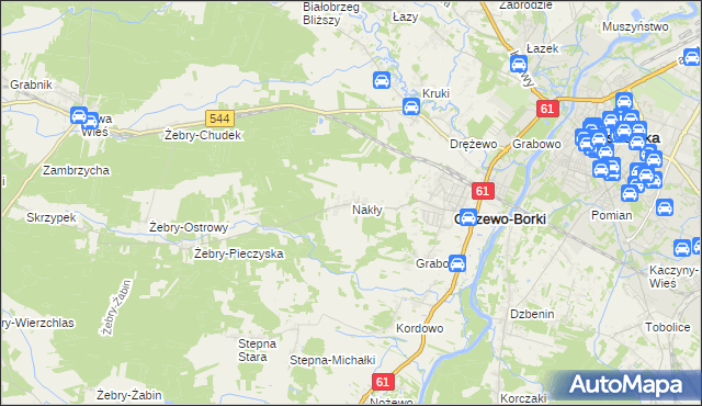 mapa Nakły, Nakły na mapie Targeo