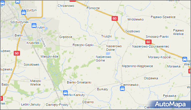 mapa Nasierowo Górne, Nasierowo Górne na mapie Targeo