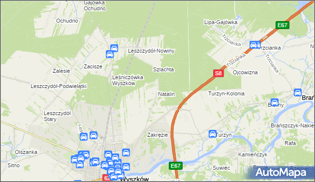 mapa Natalin gmina Wyszków, Natalin gmina Wyszków na mapie Targeo