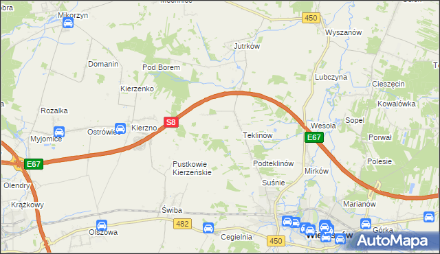 mapa Nawrotów, Nawrotów na mapie Targeo