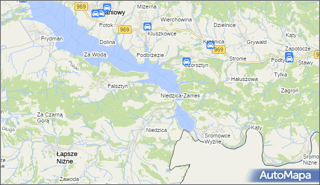 mapa Niedzica-Zamek, Niedzica-Zamek na mapie Targeo