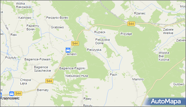 mapa Niesułowo-Wieś, Niesułowo-Wieś na mapie Targeo