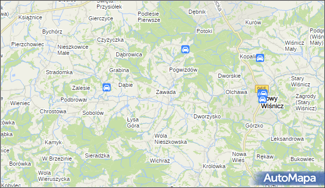 mapa Nieszkowice Wielkie, Nieszkowice Wielkie na mapie Targeo