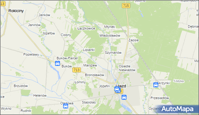 mapa Niewiadów, Niewiadów na mapie Targeo