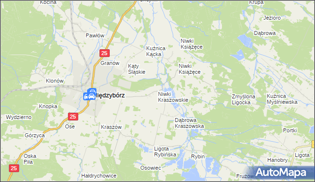 mapa Niwki Kraszowskie, Niwki Kraszowskie na mapie Targeo