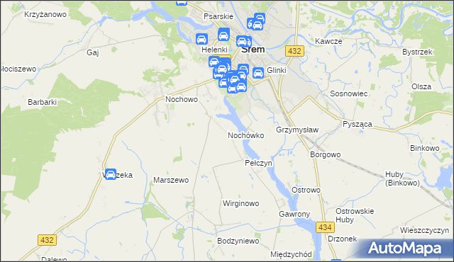 mapa Nochówko, Nochówko na mapie Targeo