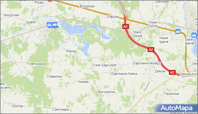 mapa Nowa Dąbrówka, Nowa Dąbrówka na mapie Targeo