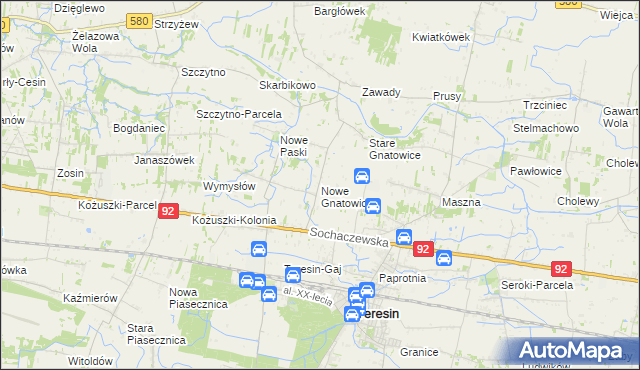 mapa Nowe Gnatowice, Nowe Gnatowice na mapie Targeo