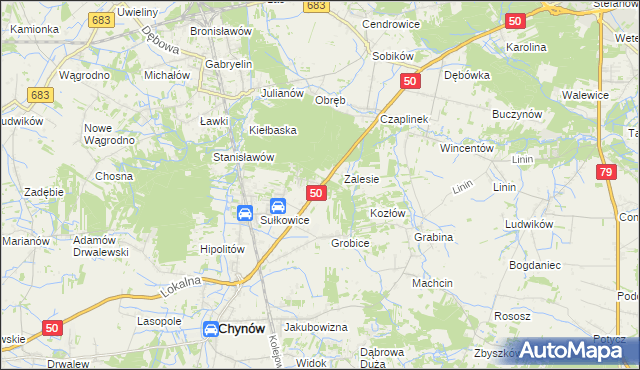 mapa Nowe Grobice, Nowe Grobice na mapie Targeo