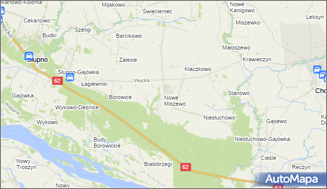 mapa Nowe Miszewo, Nowe Miszewo na mapie Targeo