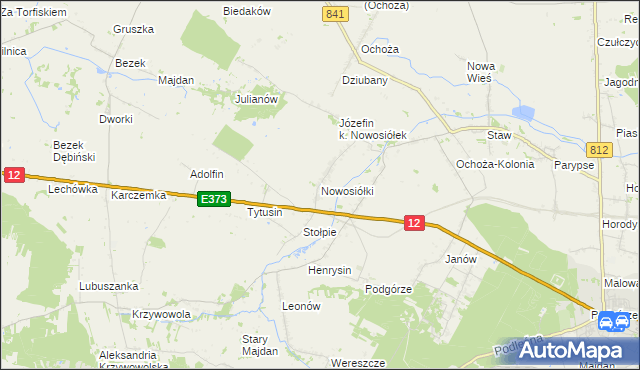 mapa Nowosiółki gmina Chełm, Nowosiółki gmina Chełm na mapie Targeo