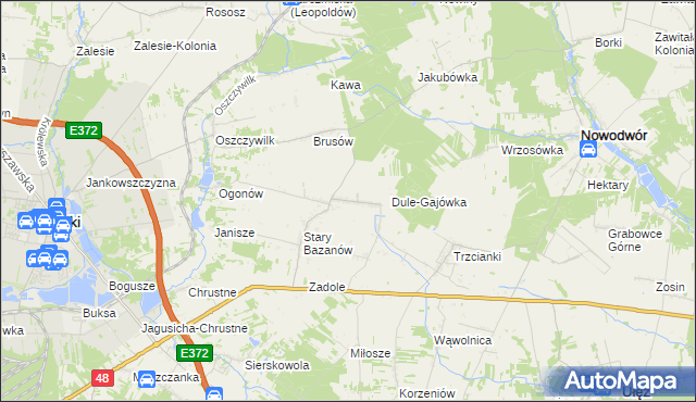 mapa Nowy Bazanów, Nowy Bazanów na mapie Targeo