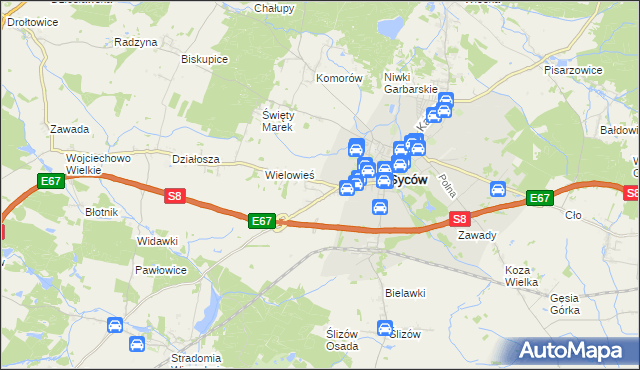 mapa Nowy Dwór gmina Syców, Nowy Dwór gmina Syców na mapie Targeo