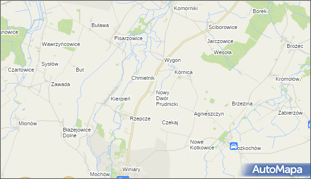 mapa Nowy Dwór Prudnicki, Nowy Dwór Prudnicki na mapie Targeo