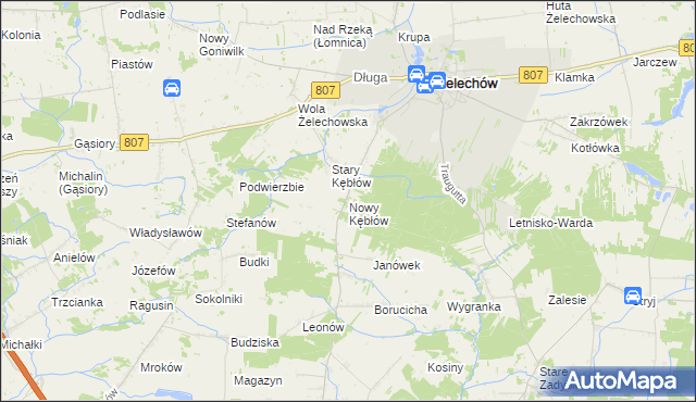 mapa Nowy Kębłów, Nowy Kębłów na mapie Targeo