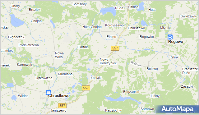 mapa Nowy Kobrzyniec, Nowy Kobrzyniec na mapie Targeo