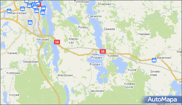 mapa Nowy Probark, Nowy Probark na mapie Targeo