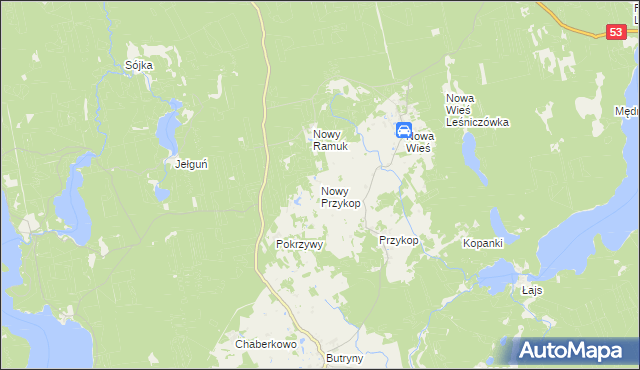 mapa Nowy Przykop, Nowy Przykop na mapie Targeo