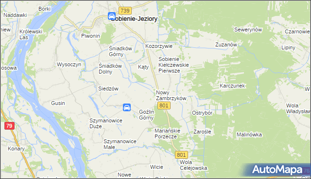 mapa Nowy Zambrzyków, Nowy Zambrzyków na mapie Targeo