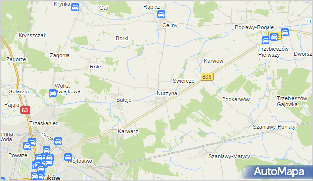 mapa Nurzyna, Nurzyna na mapie Targeo