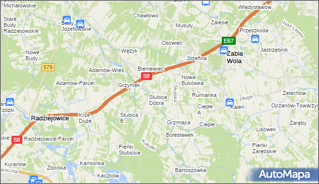 mapa Oddział, Oddział na mapie Targeo