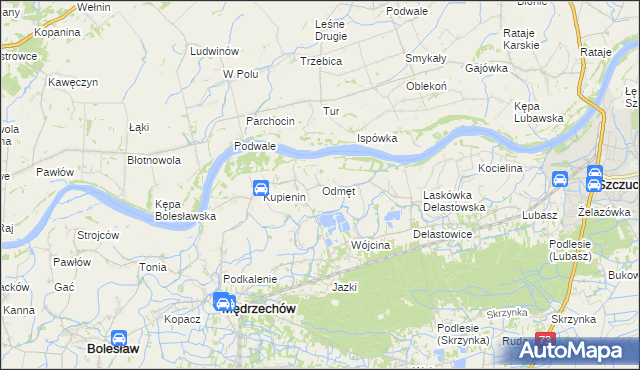 mapa Odmęt gmina Mędrzechów, Odmęt gmina Mędrzechów na mapie Targeo