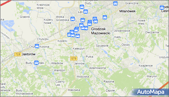 mapa Odrano-Wola, Odrano-Wola na mapie Targeo